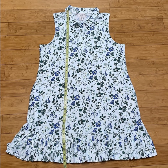 Laura Ashley Golf Tennis Dress Size XL Mini Floral Sleeveless Buttons Pleats - Picture 11 of 11